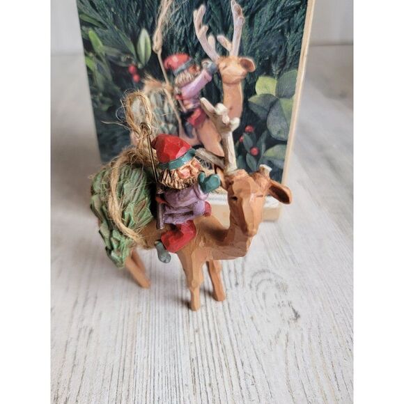 Hallmark AS IS folk art home from the woods ornament Xmas 1995 - Picture 1 of 8